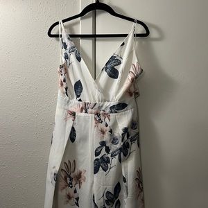 White Floral Jumpsuit